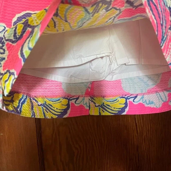Lily Pulitzer Pink Floral Skirt Lined Womens 0 - Picture 2 of 7